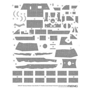 MENG MODEL SPS077 - 1:35 Sd.Kfz.171 Panther Ausf.A Early Production Zimmerit Decal