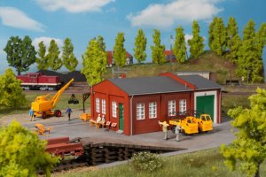 AUHAGEN 11462 H0 - Warsztat kolejowy z rampą