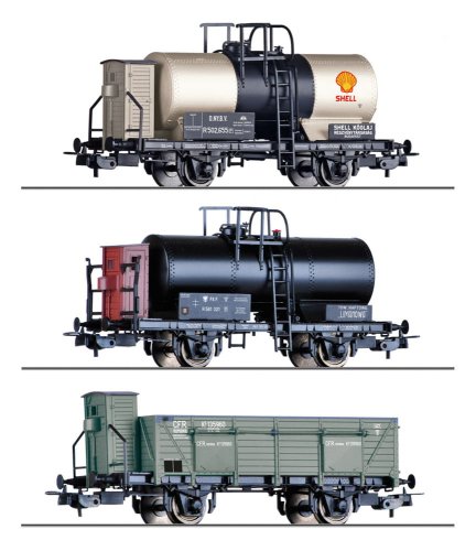 Przejdź do produktu TILLIG 70051 H0 - Zestaw 3 wagonów towarowych Debrecen/PKP/CFR