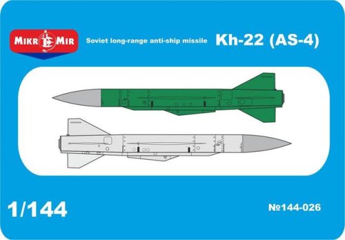 Przejdź do produktu MIKROMIR 144026 - 1:144 Kh-22 (AS-4) Soviet long-range anti-ship missile