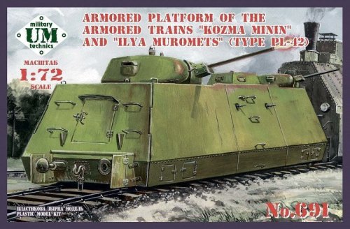 Przejdź do produktu UNIMODELS UM-MT 691 - 1:72 Armored Platform of the Armored Trains Kozma Minin and Ilya Muromets (Type PL-42)