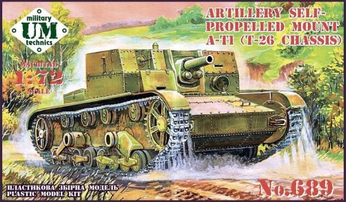 Przejdź do produktu UNIMODELS UM-MT 689 - 1:72 Artillery SP mount AT-1 (T-26 chassis)