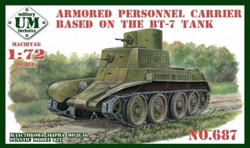 Przejdź do produktu UNIMODELS UM-MT 687 - 1:72 Armoured Personnel Carrier based on the BT-7 tank