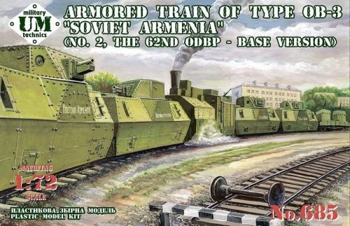 Przejdź do produktu UNIMODELS UM-MT 685 - 1:72 Armored Train of type OB-3 Soviet Armenia