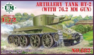 UNIMODELS UM-MT 682 - 1:72 Artillery Tank BT-2 with 76,2 mm gun