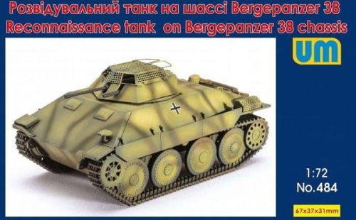 Przejdź do produktu UNIMODELS 484 - 1:72 Reconnaissance tank on Bergepanzer 38 chassis