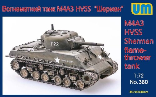 Przejdź do produktu UNIMODELS 380 - 1:72 M4A3 HVSS Sherman flame-thrower tank