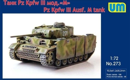Przejdź do produktu UNIMODELS 273 - 1:72 Pz Kpfw III Ausf. M tank