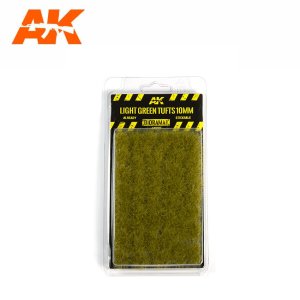 AK INTERACTIVE 8127 - Light Green Tufts 10 mm - kępy traw 10 mm