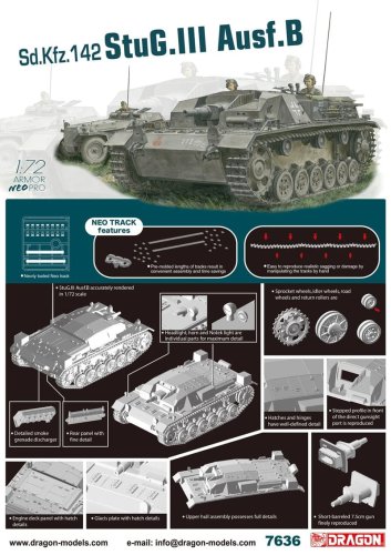 Przejdź do produktu DRAGON 7636 - 1:72 StuG.III Ausf.B w/ Neo Track