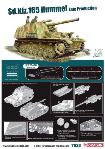 Przejdź do produktu DRAGON 7628 - 1:72 Sd.Kfz.165 Hummel Late Production w/ Neo Track