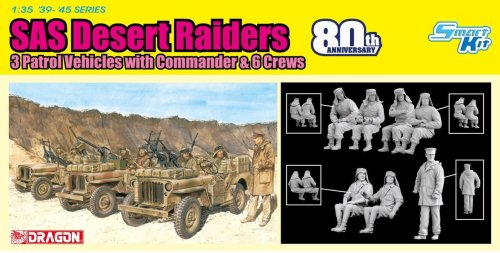Przejdź do produktu DRAGON 6931 - 1:35 SAS Desert Raiders 3 Patrol Vehicles w/ Commander & Crew