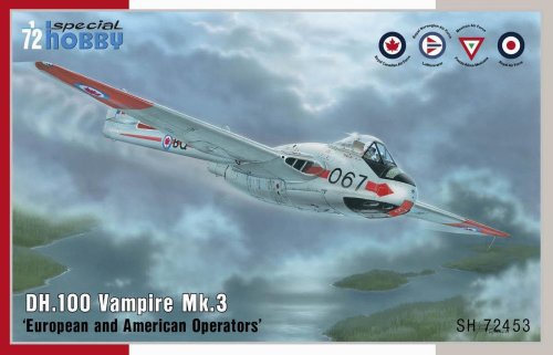 Przejdź do produktu SPECIAL HOBBY 72453 - 1:72 DH.100 Vampire Mk.3 European and American Operators