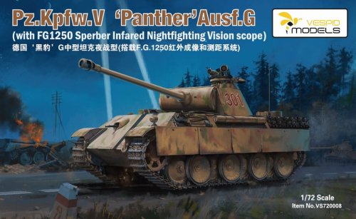 Przejdź do produktu VESPID MODELS VS720008 - 1:72 Pz.Kpfw.V Panther Ausf.G with FG1250 Infrared Vision Scope