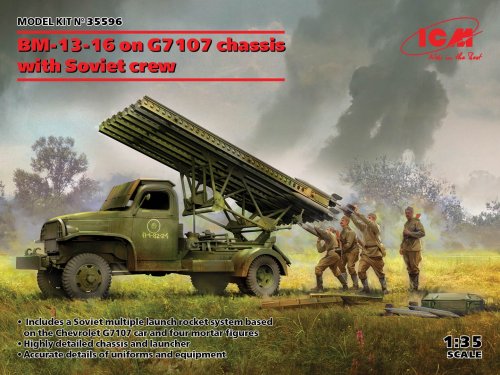 Przejdź do produktu ICM 35596 - 1:35 BM-13-16 on G7107 chassis with Soviet crew