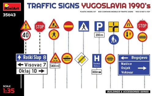 Przejdź do produktu MINIART 35643 - 1:35 Traffic Signs Yugoslavia 1990s
