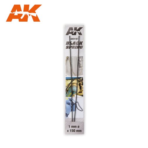 Przejdź do produktu AK INTERACTIVE 9197 - Sprężyny czarne 1mm Ø - 2 szt x 15 cm
