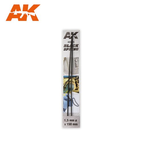 Przejdź do produktu AK INTERACTIVE 9195 - Sprężyny czarne 1.5mm Ø - 2 szt x 15 cm