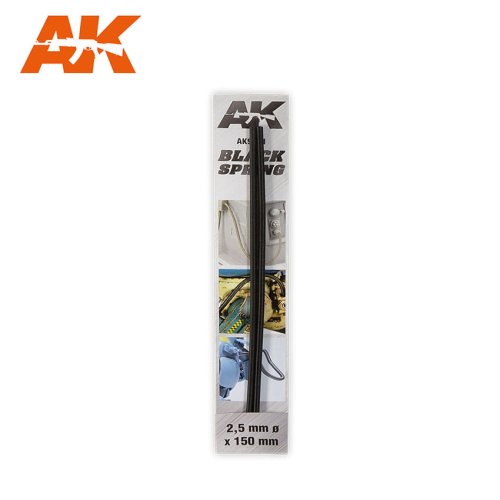 Przejdź do produktu AK INTERACTIVE 9191 - Sprężyny czarne 2.5mm Ø - 2 szt x 15 cm