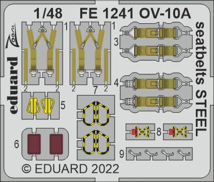 Przejdź do produktu EDUARD FE1241 - 1:48 OV-10A seatbelts - Steel
