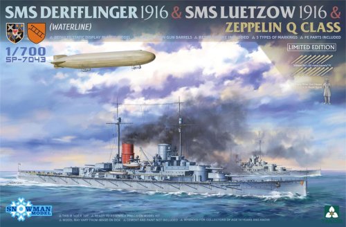 Przejdź do produktu TAKOM SP7043 - 1:700 SMS Derfflinger 1916 & SMS Lützow 1916 & Zeppelin Q Class Limited Edition