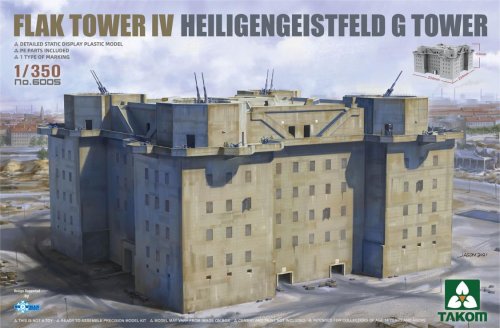 Przejdź do produktu TAKOM 6005 - 1:350 Flak Tower IV Heiligengeistfeld G Tower