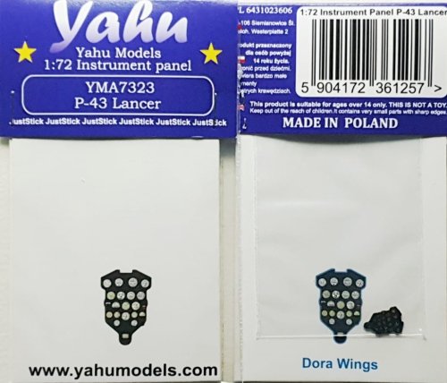 Przejdź do produktu YAHU YMA7323 - 1:72 P-43 Lancer tablica przyrządów