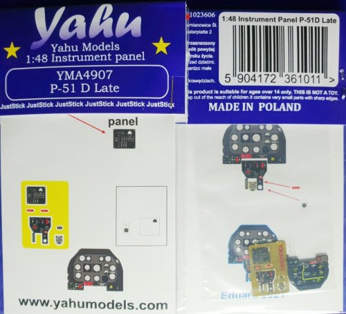 Przejdź do produktu YAHU YMA4907 - 1:48 P-51D Late tablica przyrządów