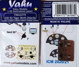 YAHU YMA3270 - 1:32 Tiger Moth (black) tablica przyrządów