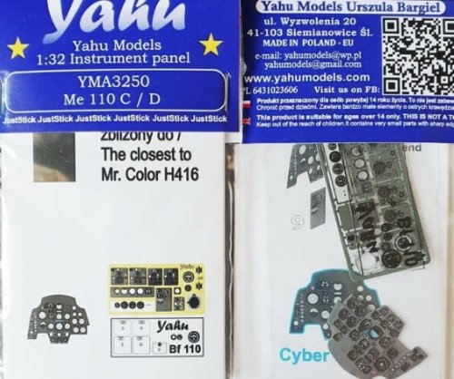 Przejdź do produktu YAHU YMA3250 - 1:32 Messerschmitt Me 110 C/D tablica przyrządów