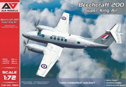 Przejdź do produktu A&A MODELS 7224 - 1:72 Beechcraft 200 Super King Air