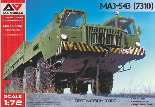 Przejdź do produktu A&A MODELS 7225 - 1:72 MAZ-543 (7310) Tractor Car