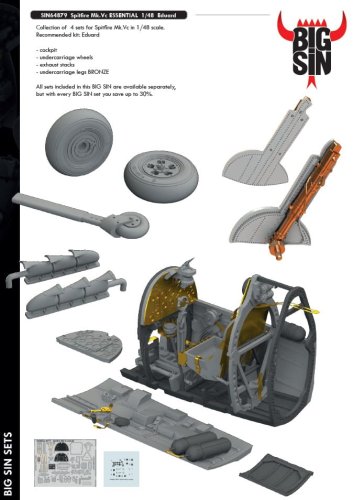 Przejdź do produktu EDUARD SIN64879 - 1:48 Spitfire Mk.Vc Essential