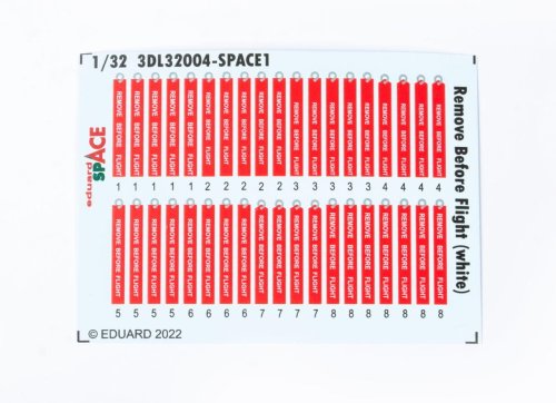 Przejdź do produktu EDUARD 3DL32004 - 1:32 Remove Before Flight (white) Space 3D Decals