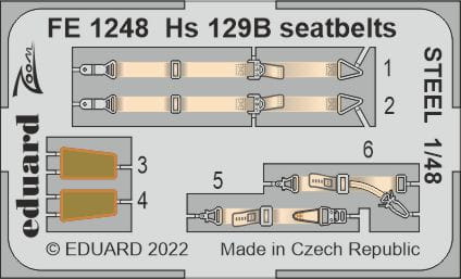 Przejdź do produktu EDUARD FE1248 - 1:48 Hs 129B seatbelts - Steel