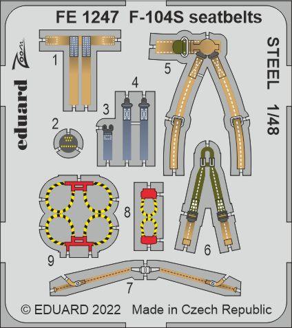 Przejdź do produktu EDUARD FE1247 - 1:48 F-104S seatbelts - Steel
