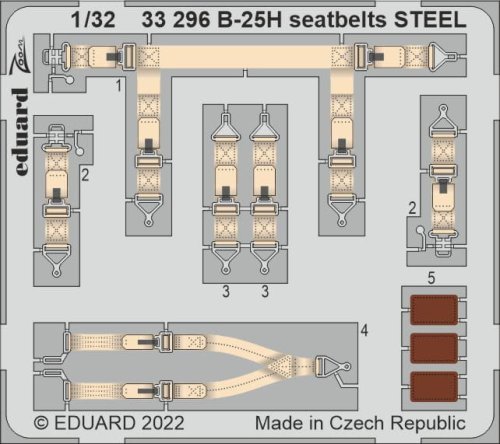 Przejdź do produktu EDUARD 33296 - 1:32 B-25H seatbelts - Steel