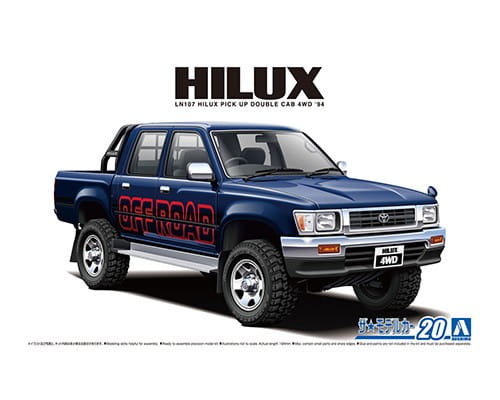 Przejdź do produktu Aoshima 06217 - 1:24 Toyota LN107 Hilux Pick Up Double Cab 4WD '94