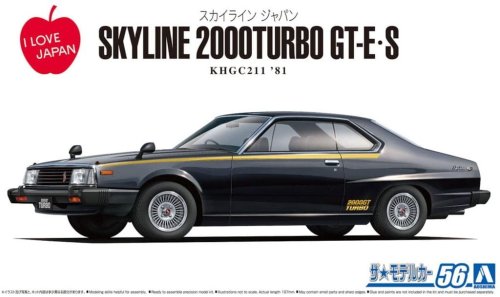 Przejdź do produktu Aoshima 06108 - 1:24 Nissan KHGC211 Skyline HT2000Turbo GT-ES '81
