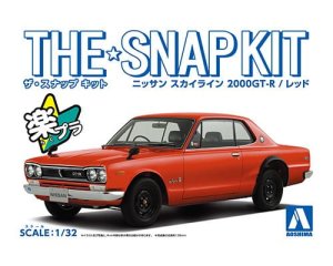 Aoshima 05884 - 1:32 Nissan Skyline 2000 GT-R - Red Snapkit