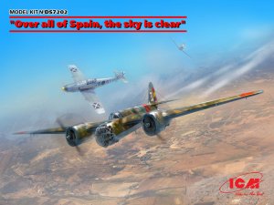 ICM DS7202 - 1:72 Over all of Spain, the sky is clear SB 2M-100 Katiushka + two Me 109 E3 Pilot Ace