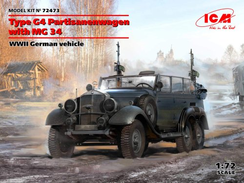 Przejdź do produktu ICM 72473 - 1:72 Type G4 Partisanenwagen with MG 34 WWII German vehicle