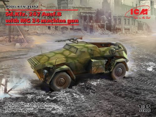 Przejdź do produktu ICM 35112 - 1:35 Sd.Kfz. 247 Ausf.B with MG 34 machine gun