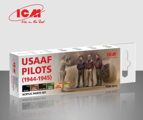 Przejdź do produktu ICM 3012 - Acrylic Paint Set for USAAF Pilots (1944-1945) 6 x 12 ml