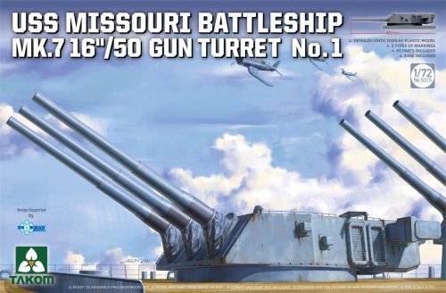 Przejdź do produktu Takom 5015 - 1:72 USS Missouri Battleship Mk.7 16'/50 Gun Turret No.1