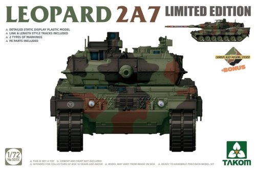 Przejdź do produktu Takom 5011X - 1:72 Leopard 2A7 Limited Edition