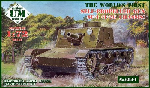 Przejdź do produktu UNIMODELS UM-MT 694-01 - 1:72 Self-Propelled Gun SU-1 (T-26 Chassis) Rubber Tracks
