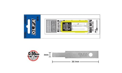 Przejdź do produktu OLFA KB4-NF/5 - 5 sztuk ostrzy dłutowych szer.4 mm do skalpeli AK-1 i AK-4