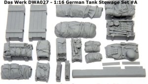 Das Werk DWA027 - 1:16 German Tank Stowage Set #A