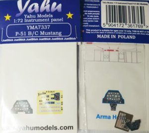 Yahu YMA7337 - 1:72 P-51 B/C Mustang tablica przyrządów